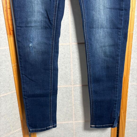 Kancan Women's 5/26 Dark Wash Cropped Ankle Skinny Jeans High Rise‎ - Picture 3 of 9